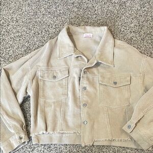 Pink Lily Corduroy Jacket cream women’s size xl